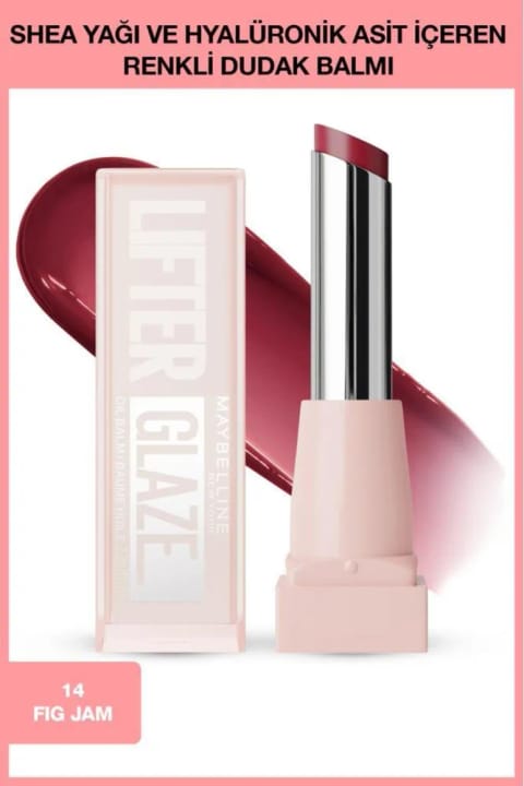 Maybelline New York Lifter Glaze Shea Yağı ve Hyalüronik Asit İçeren Nemlendirici Dudak Parlatıcısı — 14 Fig Jam