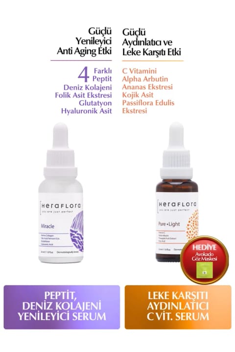 ست مراقبت پوست Heraflora روشنکننده و احیاکننده با Collagen