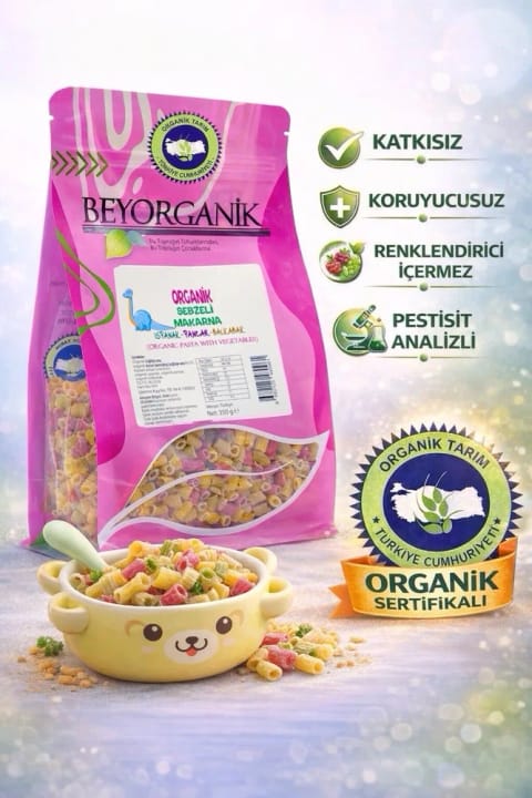 BEYORGANİK پاستای ارگانیک کودکان با ۳۵٪ سبزیجات ۲×۱۵۰ گرم