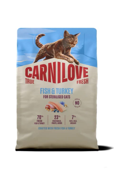 Carnilove TRUE FRESH بدون غلات مخصوص گربههای بالغ عقیمشده با ماهی و...