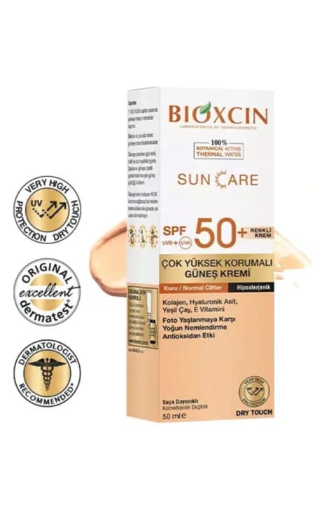 Bioxcin کرم ضد آفتاب رنگی محافظت بسیار بالا مناسب پوست خشک