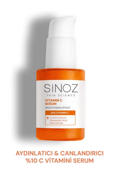 SİNOZ روشنکننده و شادابکننده سرم صورت ویتامین C 10% 30ml