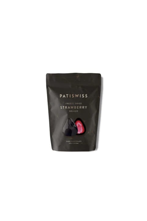 Patiswiss دراژه توتفرنگی با شکلات تلخ، 80G