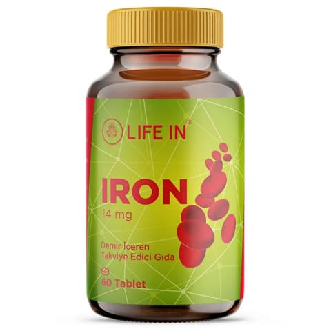 Life In Iron مکمل آهن 60 قرص 14 میلی‌گرم