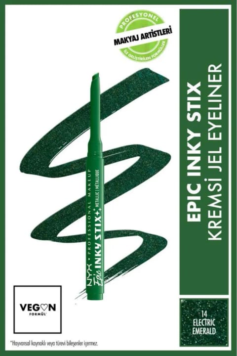 خط چشم ژلی کرمی NYX Professional Makeup Epic Inky Stix - ۱۴ Electric Emerald
