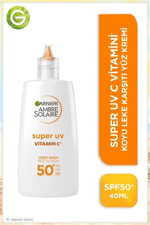 گارنیه آمبر سولر سوپر UV ویتامین C ضد لک تیره فلوئید SPF50+
