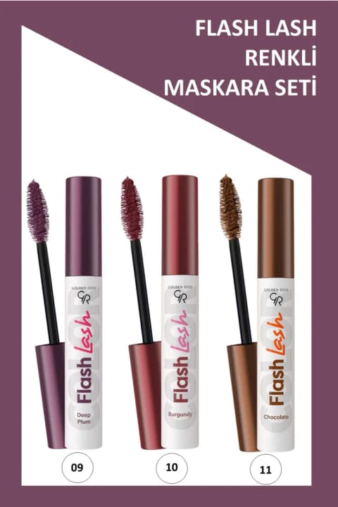 Golden Rose Flash Lash ریمل رنگی ست شماره 09-10-11