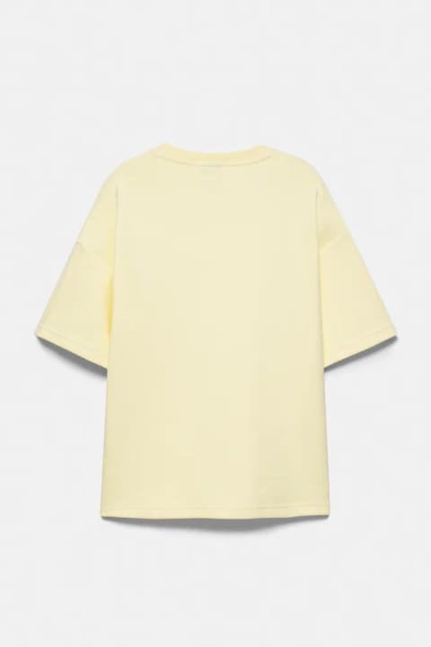 Pull&Bear سوئیشرت آستین کوتاه طرح برجسته