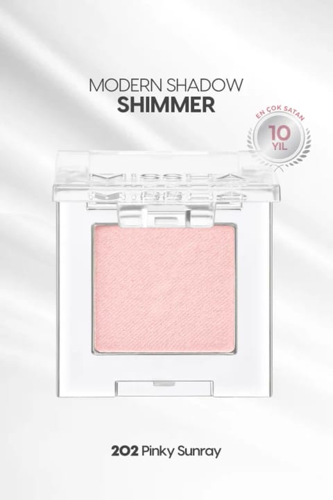 Missha سایه تک رنگ براق با ماندگاری بالا و کاربرد آسان Modern Shadow — 202 Pinky Sunray