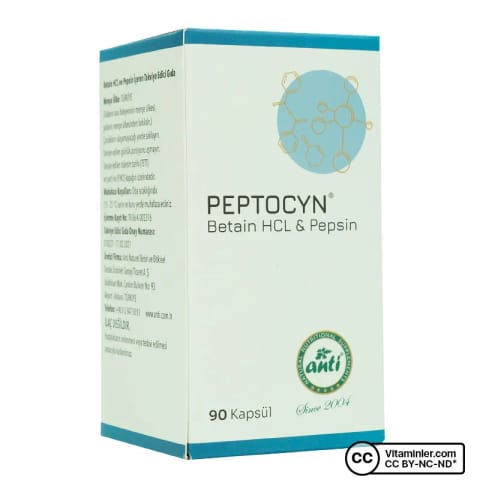 Anti Peptocyn Betain Hcl + Pepsin 90 کپسول