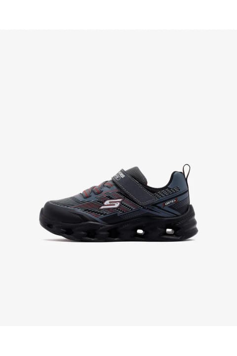 SKECHERS VORTEX 2.0 کفش اسپرت پسر بچه کوچک مشکی چراغ‌دار 400605N BKCC