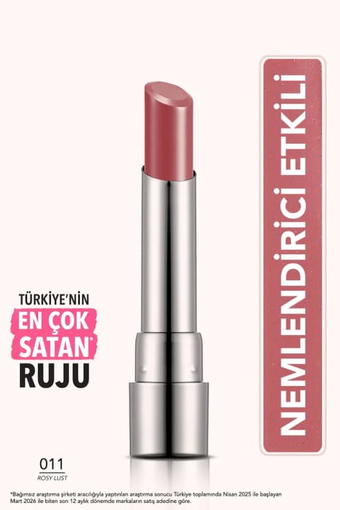 Flormar رژ لب مرطوبکننده و براق (صورتی) - Sheer Up Lipstick New - 011 Rosy Lu...