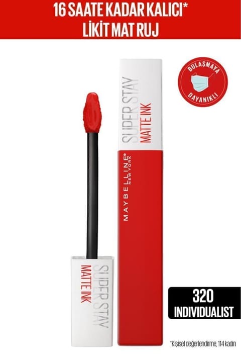 Maybelline New York Super Stay Matte Ink رژ لب مایع مات - 320 Individualist