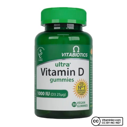 Vitabiotics Ultra Vitamin D3 1000 IU جویدنی 50 عددی