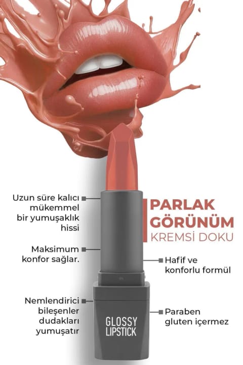 Alix Avien 306 Spicy Rose رژ لب براق مرطوبکننده - ظاهری صاف و نرم برای لبها