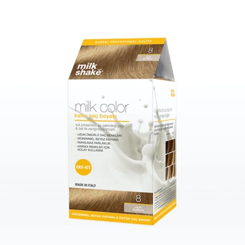 milk_shake Milk Color Eko رنگ موی دایم ست 8 بلوند روشن