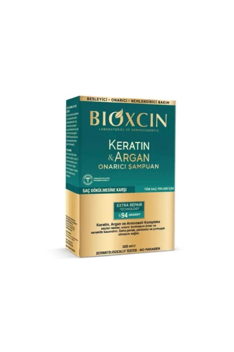 شامپو ترمیمکننده Bioxcin کراتین و آرگان ۳۰۰ میلیلیتر