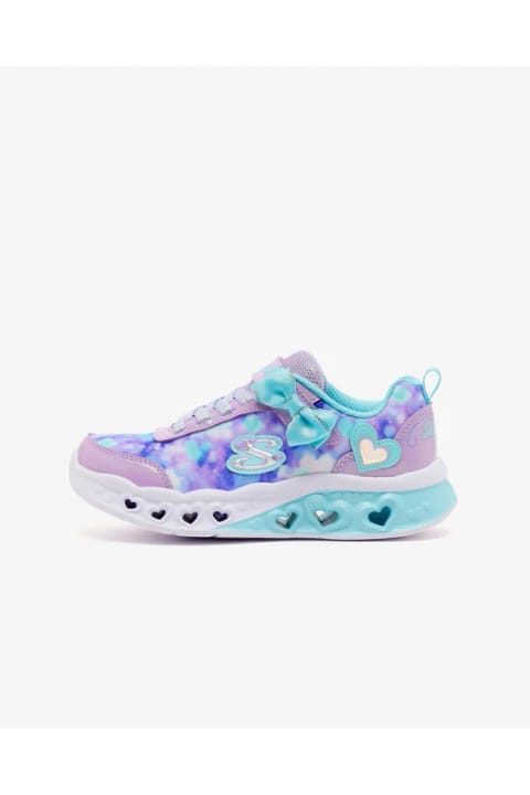SKECHERS FLUTTER HEART LIGHTS - BLURRED LOVE کفش ورزشی چراغدار صورتی دخترانه بزرگ