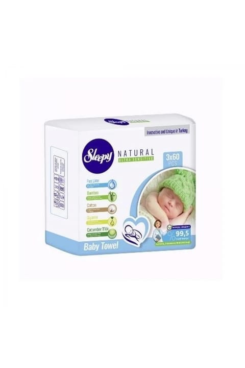 دستمال مرطوب Sleepy Natural ۱۲×۶۰ عددی