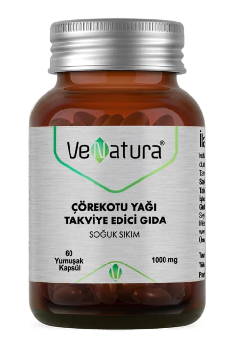 VeNatura روغن سیاهدانه مکمل غذایی فشرده سرد 60 کپسول نرم