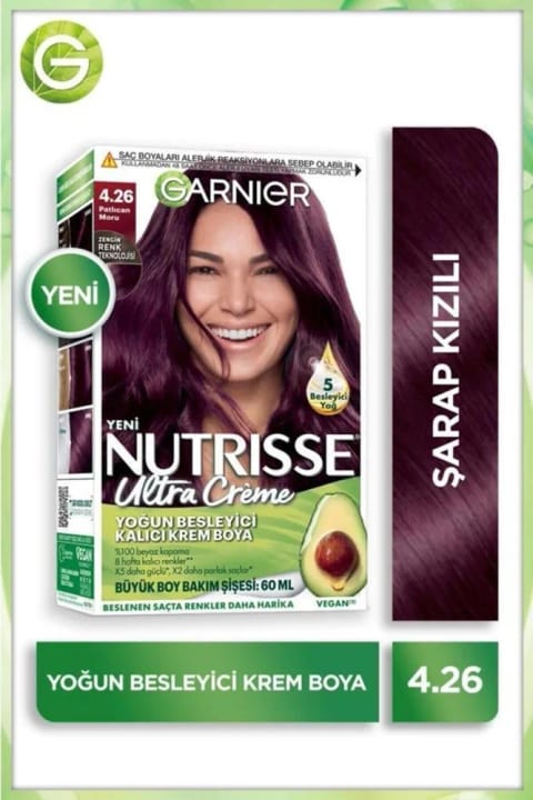 رنگ موی کرمی Garnier Nutrisse Ultra 4.26 بنفش بادمجانی