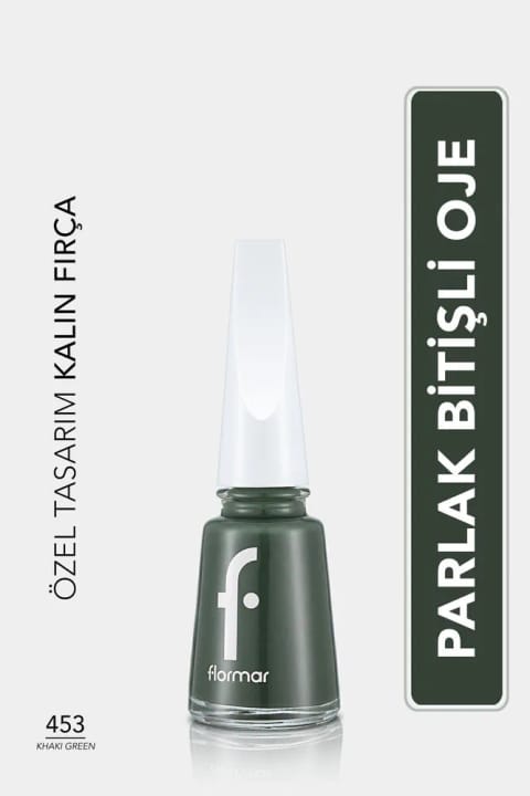 Flormar کلاسیک براق با پیگمنت بالا لاک ناخن -نایل انامل- 453 خاکی