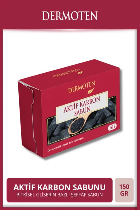 Dermoten صابون زغال فعال ۱۵۰ گرم