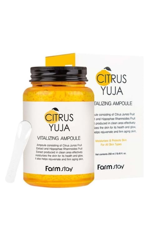 آمپول ویتالیایزینگ Farmstay Citrus Yuja حاوی Vitamin C حجم 250 میلیلیتر