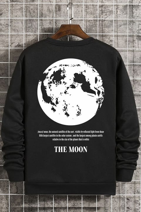 سویشرت یقه گرد یونیسکس The Moon uyguntarz