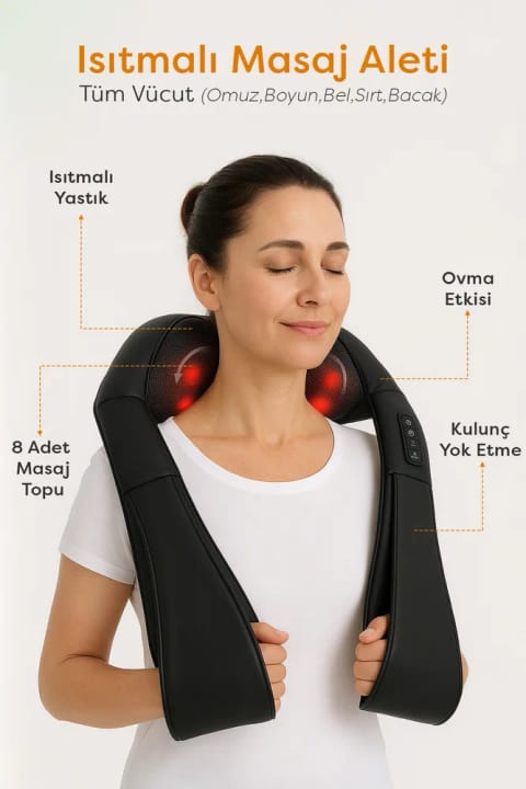 Wiimi دستگاه ماساژ گرمایشی با قابلیت مالش برای گردن، کمر، شانه و کل بدن