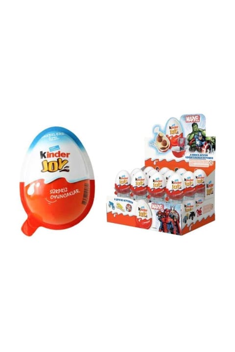 تخممرغ شگفتانگیز Kinder Joy پسرانه ۲۰ گرمی بسته ۲۴ عددی