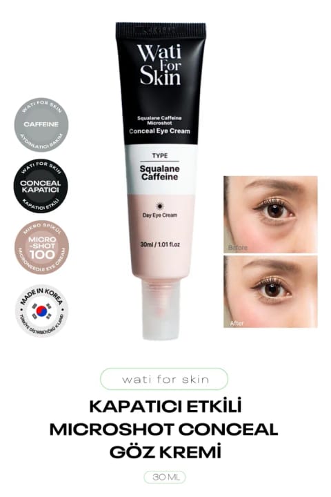 wati for skin کرم دور چشم میکرونیدل با خاصیت کانسیلری حاوی Squalene و Caffeine