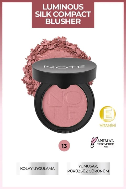 رژگونه فشرده NOTE Luminous Silk - 13 Deep Pink
