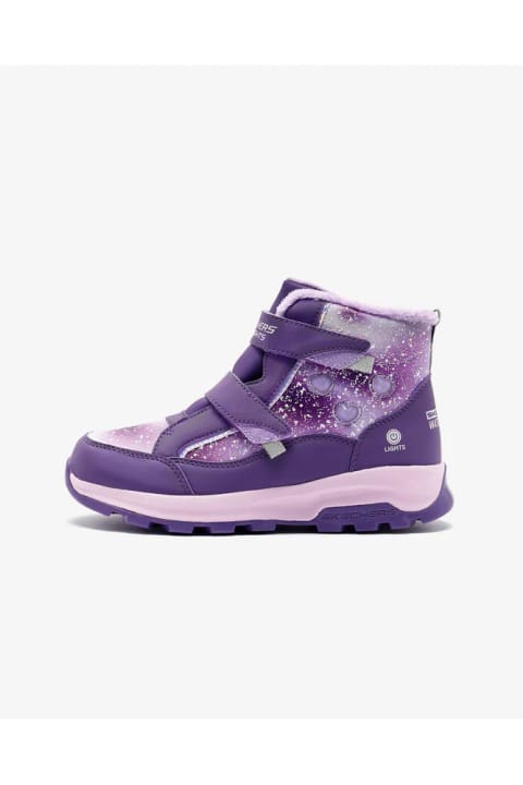 SKECHERS Storm Blazer چکمه بوت دختر بچه بزرگ بنفش چراغ‌دار 303439L Pur