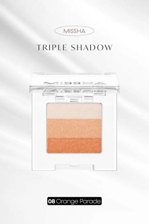Missha سایه چشم سهرنگ Triple Shadow با بافت نرم و بدون ریزش (08 O...