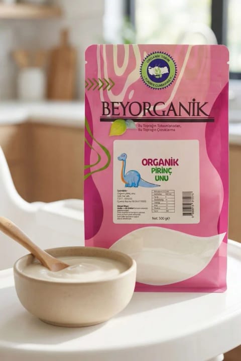 BEYORGANİK آرد برنج ارگانیک 500 گرم (دارای آنالیز سموم و آفلاتوکسین)