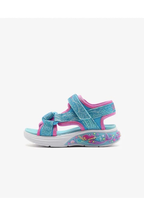 SKECHERS MERMAID DREAMS SANDAL صندل دختربچه آبی چراغ‌دار 303111N BLMT
