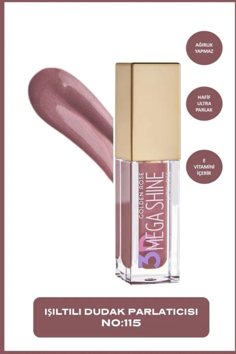Golden Rose 3D Mega Shine Lipgloss - 115 - برق لب مرواریدی