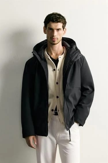 TECHNICAL WATER-REPELLENT HOODIE JACKET