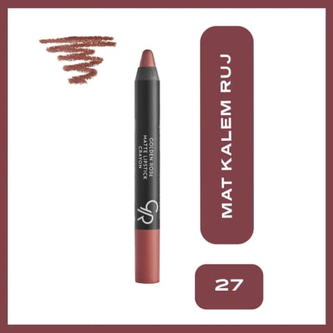Golden Rose Matte Lipstick Crayon رژ لب شماره 27