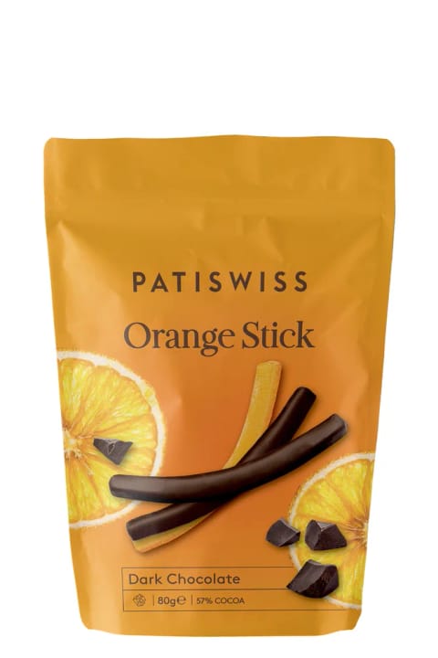 شکلات تلخ پرتقالی Patiswiss، 80 گرم