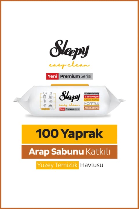 Sleepy Easy Clean Premium سطح پاک کن یک بار مصرف با عصاره صابون عربی