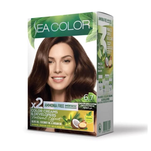 Sea Color رنگ مو بدون آمونیاک 6.7 قهوه شکلاتی