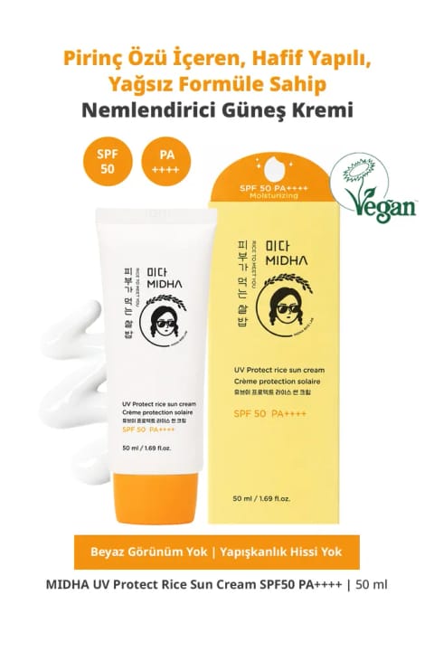 کرم ضد آفتاب مرطوبکننده MIDHA با فرمول سبک و بدون چربی UV Protect