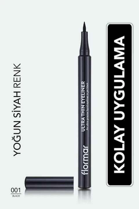 فلورمار خط چشم فوق نازک (مشکی) - Ultra Thin Eyeliner - 001 Black