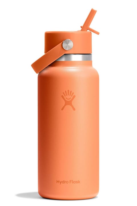 فلاسک آبدار Hydro Flask با درپوش پهن و نی، 946 میلیلیتر (32 اونس) - رنگ نکتار نارنجی