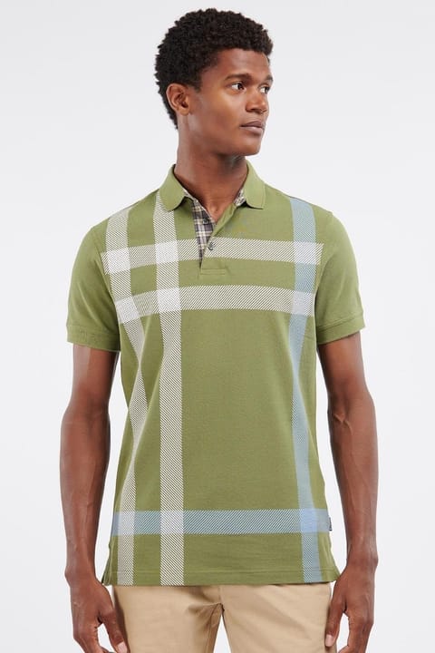 پولو یقه Barbour Blaine Ol39 Burnt Olive