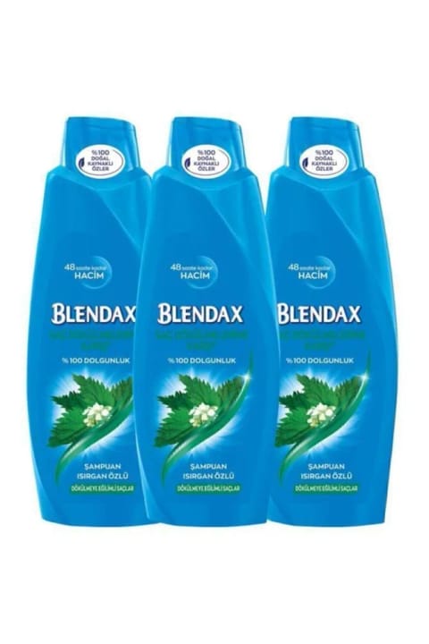Blendax شامپو تقویت کننده و حجم دهنده مو با عصاره گزنه 3×500 میلی‌لیتر ضد ریزش مو
