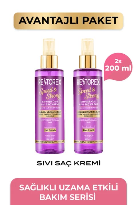 Restorex Speed Strong درخشان‌کننده مایع مراقبت از مو ۲×۲۰۰ میلی‌لیتر