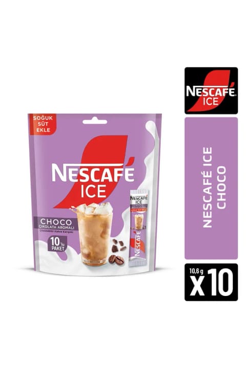 نسکافه Nescafe Ice Original (آیس با طعم شکلات جدید) بسته اقتصادی ۱۰ عددی
